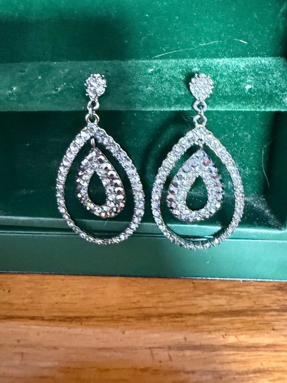 silver dangle earrings - Picture 2 of 7